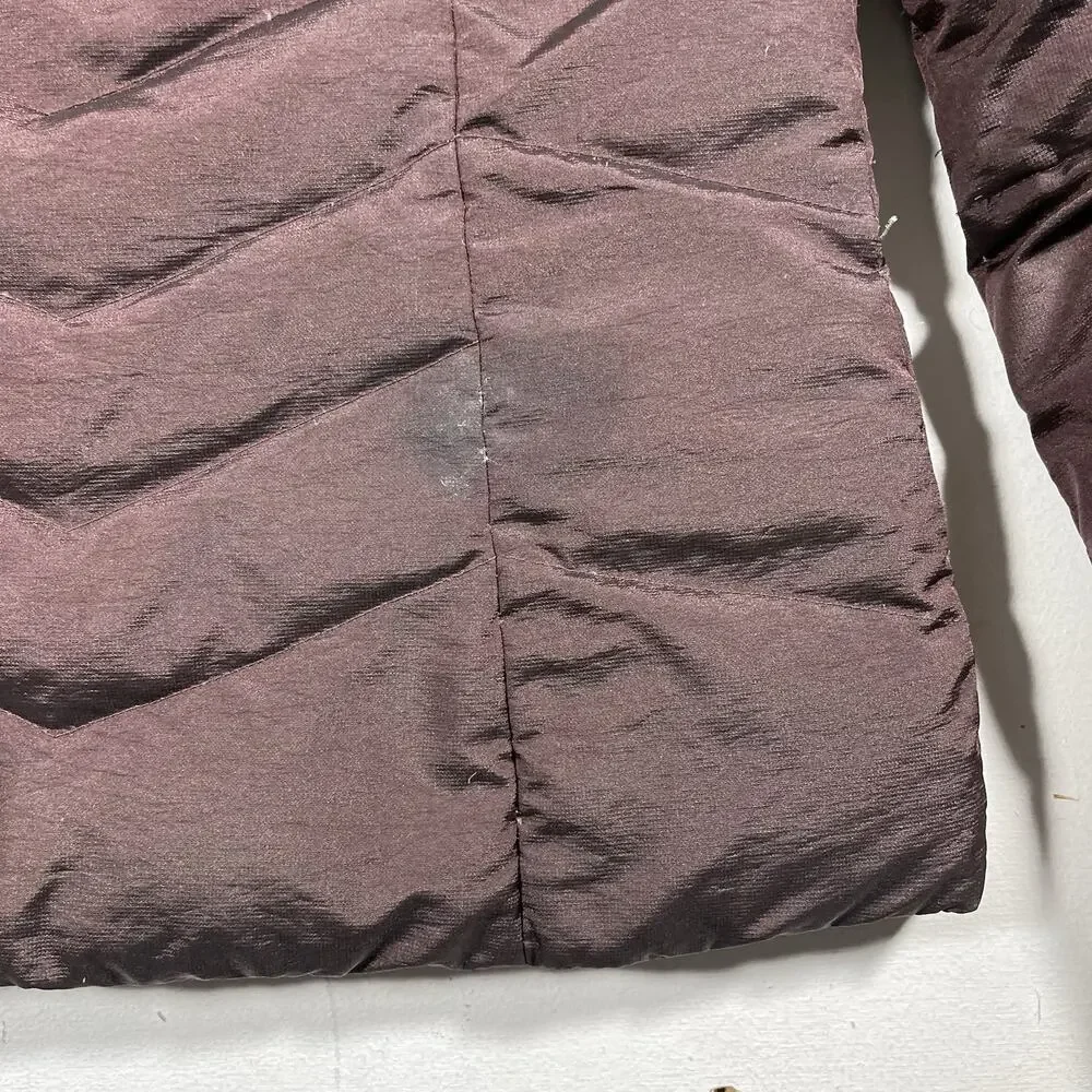 Eddie Bauer Maroon Goose Down Puffer Jacket 550 Fill Power Small